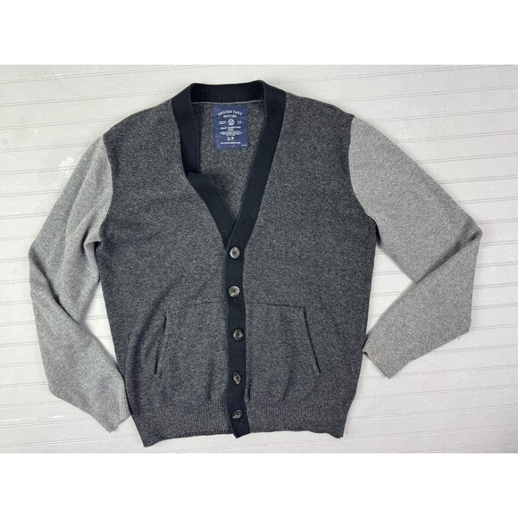 American Eagle Size S Mens Sweater Cardigan Button Up Pockets Gray - Picture 1 of 3